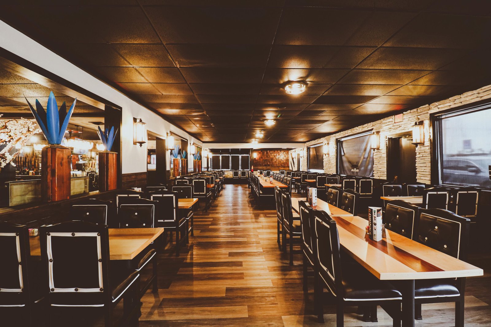 Bar and tequila display at Tequila Fuego Longview