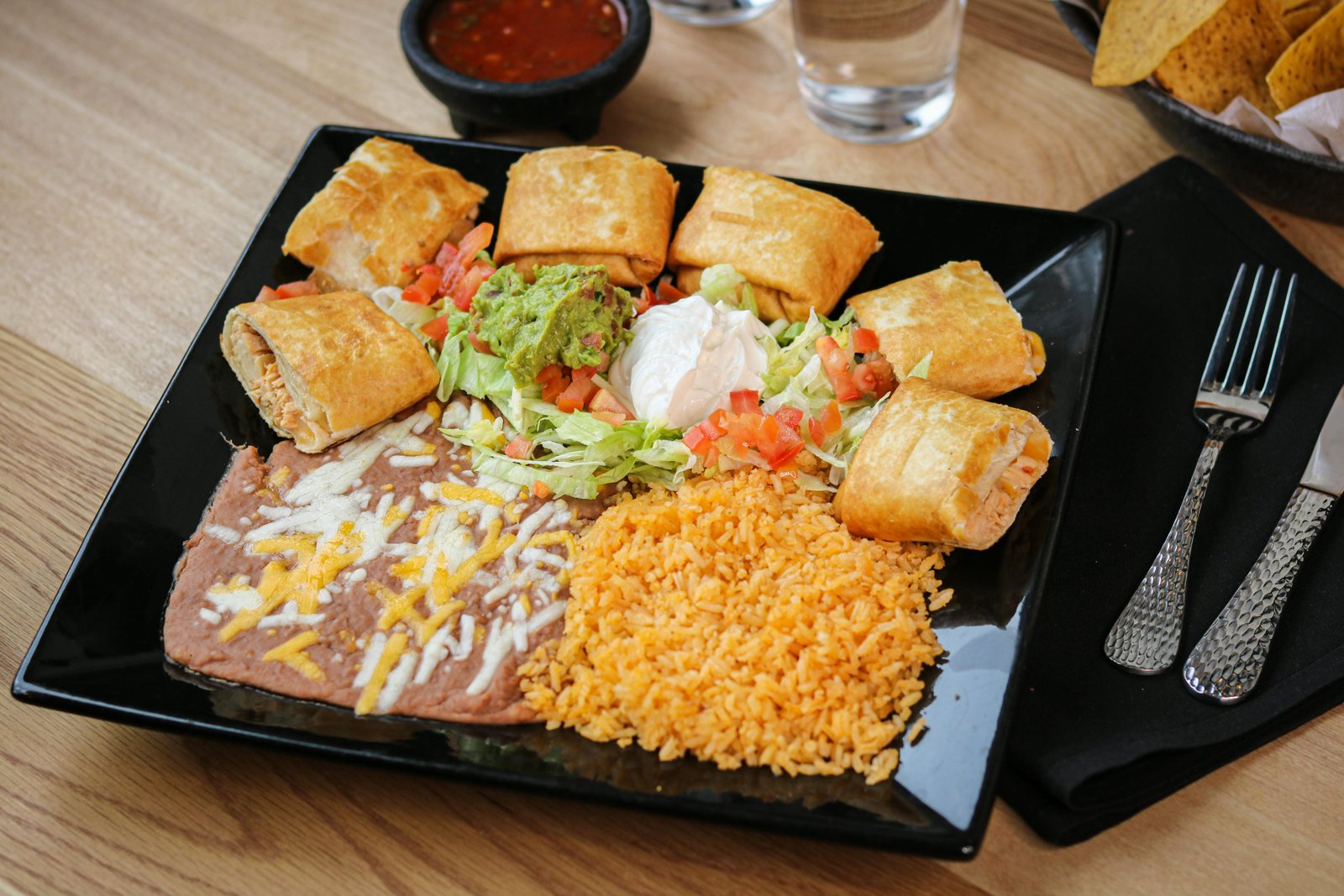 Flautas at Tequila Fuego Mexican restaurant Longview